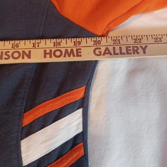 CHICAGO BEARS Apparel Full Zip Up Athletic Jacket Navy Orange Medium - Picture 3 of 5